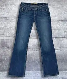 Big Star Womens 28 Remy Low Rise Blue Jeans (31X30) Button Flap Back Pocket