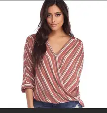 Burgundy Striped Top 