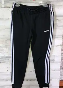 Adidas sweatpants 3 stripped pants size large black and white adidas joggers​​