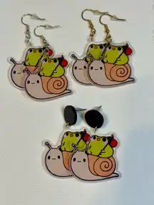 Handmade Frog & Snail Earrings | Listing Is For 1 - Choose Hardware!