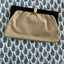 Vintage Made in Italy for Macy’s Taupe Leather‎ Clutch