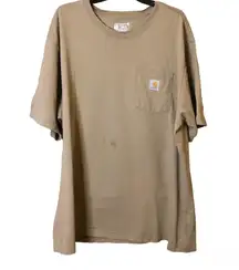 Carhartt Loose Fit Cotton Pocket T-Shirt Tan XL