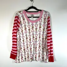 Hanna Andersson The Grinch Candy Cane Character Long Sleeve Pajama Top Women XXL