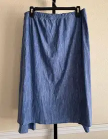 Women’s Blue Denim XL 1X Comfy Workout Athletic Modest Stretchy Leggings Skirt