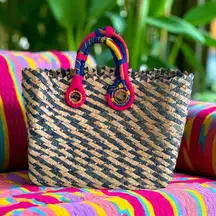 NANNACAY Multicolor Large Straw Woven Straw Tote Bag
