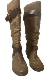 Pikolinos BROWN Knee High Boots  Zip Buckle Leather Riding Brujas 37 WOMEN, 6.5