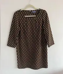 Vivienne Tam 10 Black Brown Braided Rope Dress