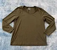 Chico's Olive Green The Ultimate Tee Chico's Size 2 US Size L