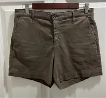 Adriano Goldschmied Caden Tailored Shorts Size 28R Brown Soft Comfy Stretch
