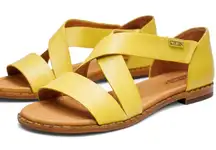 PIKOLINOS Women's mustard Yellow leather Sandals 40