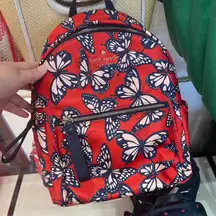Kate Spade Red Medium Chelsea Butterfly Backpack