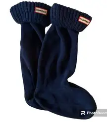 Hunter  Navy Blue Tall Boot Socks Size Medium