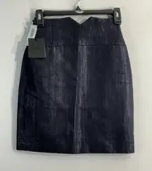 Womans Talula Bustier Mini Skirt Size 0 Silver Indigo Back Zip NWT