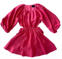 Do + Be Fuchsia Babydoll Tie Dress 