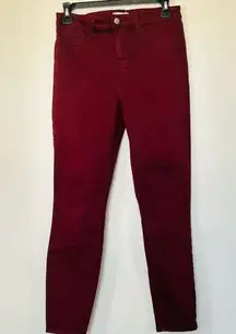 L'Agence Merlot High Rise Soft Skinny Cropped Denim Jeans- Size 29