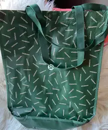 Lululemon Reusable Green Tote Bag - Eco-Friendly Shopping Essential