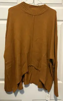 Cupshe Women's Cowl Neck Sweater in Warm Brown