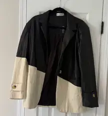 Elegant Black and Cream Women's Blazer