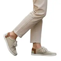 Chaco Ionia Sneakers Womens 6 Tan Canvas Lace Up Shoes Performance Outdoors