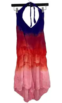 young fabulous and broke tie die ombre short romper