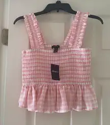 Pink Gingham Top