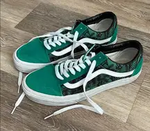 Vans X Denzel Curry green & black classic lace up sneakers shoes 10w 8.5w