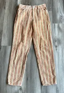 BDG Urban Outfitters Floral Mom High Rise Corduroy Pants Size 26 Boho Festival