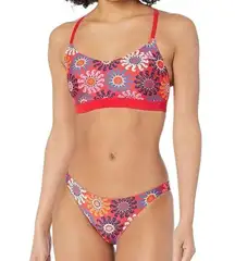 NWT Adidas X Farm Rio Red Floral Bikini Set SMALL