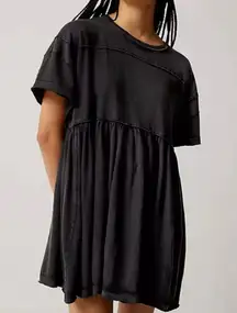 BDG Juni Babydoll Mini Dress Black (XSmall) oversized boho soft comfy