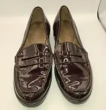 Aerosoles Chocolate Brown Patent Leather Penny Loafer