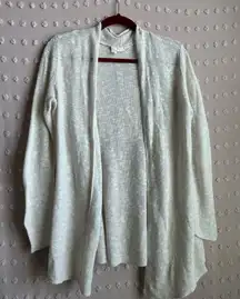 Eileen‎ Fisher Linen Cotton Cardigan Lightweight Knit Sweater Sz M Cream