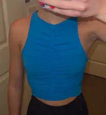 Bright Blue Halter Tank Top