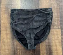 Albion Fit Black & White Ruched Midi Bottoms Size Large