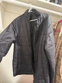 Black thin puffer jacket 