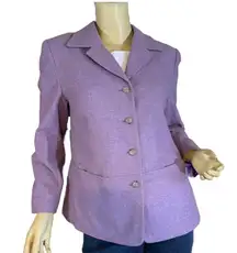TALBOTS LILAC PURPLE LAMBSWOOL BLAZER MADE IN ITALY PETITE (10P)