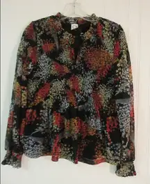 Anthropologie top by Akemi & Kin floral print 100% poly sz Small