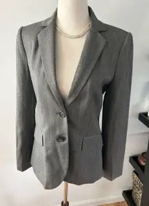 J crew gray blazer size 2 two bottom form fitting work blazer classy stylish  wo