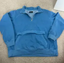 Half zip blue pullover