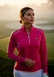 Masters Tech 1/4 Zip Pink