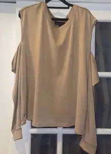 Eloquii Beige Knit Sweater could shoulder top shirt NWT woman’s 22/24