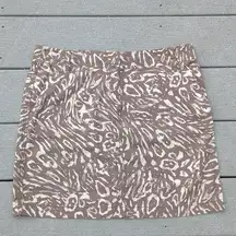 Loft Petite Lightweight Safari Print Above Knee Skirt