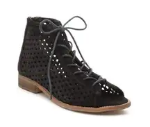 Black Laser Cut Booties