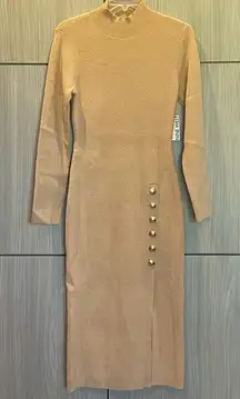 Nine West Tan Camel Bodycon Dress Medium NWT