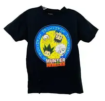 Hunter X Hunter Chibi Circle T-Shirt Black Small