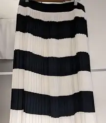 J. Crew Pleated Skirt Black And White