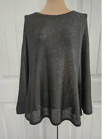Donna Karen New York Sequined Shawl Black XS / S Poncho