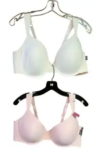 Vince Camuto Full Figure T- Shirt Cup Bras (2) Peach/Nude Sz 42D NWT