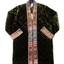 Johnny Was  Naomi Tiger Eye Embroidered Velvet Kimono/Jacket NWT (oversized)