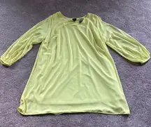 Worthington Lemon Lime Yellow Dress SIZE 2X