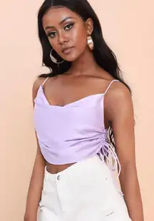 purple satin going out top!